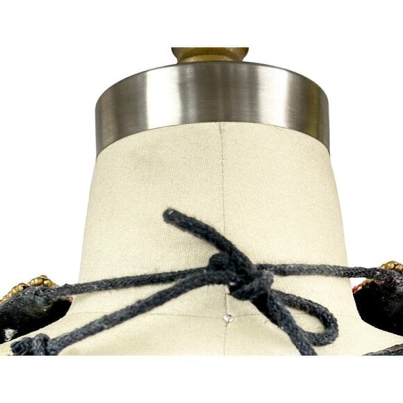 Tibetan Turquoise / Coral Beaded Neck Plate Bib  Necklace + Earrings - Picture 10 of 10